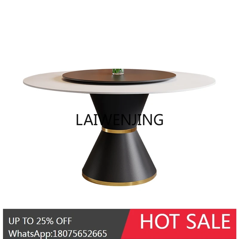 

обеденный стол и стулья, каменная плита, бытовой круглый стол, мраморный обеденный стол, обеденный вращающийся диск