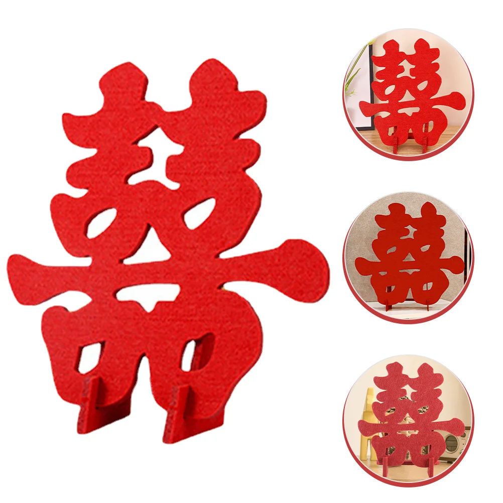 

Three Dimensional Character naments 27cm Bright Wedding Decoration Red Classic Wedding Decorations Xi Layout Props