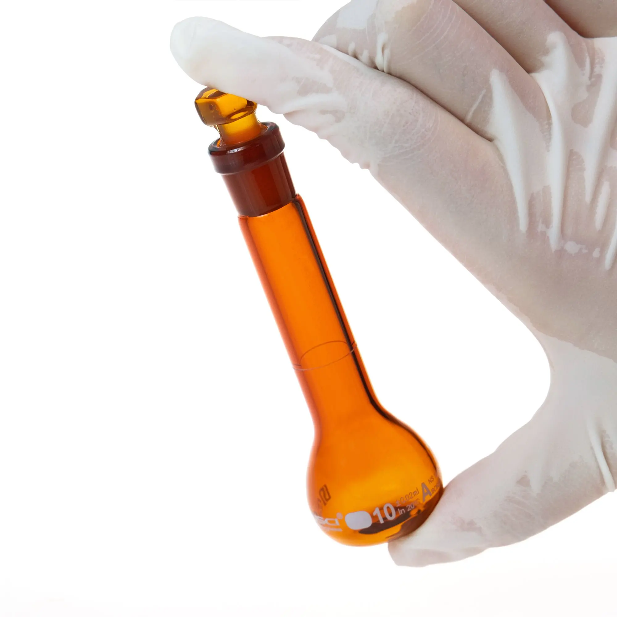 

10mL 10/13 Amber Glass Volumetric Flask Class A