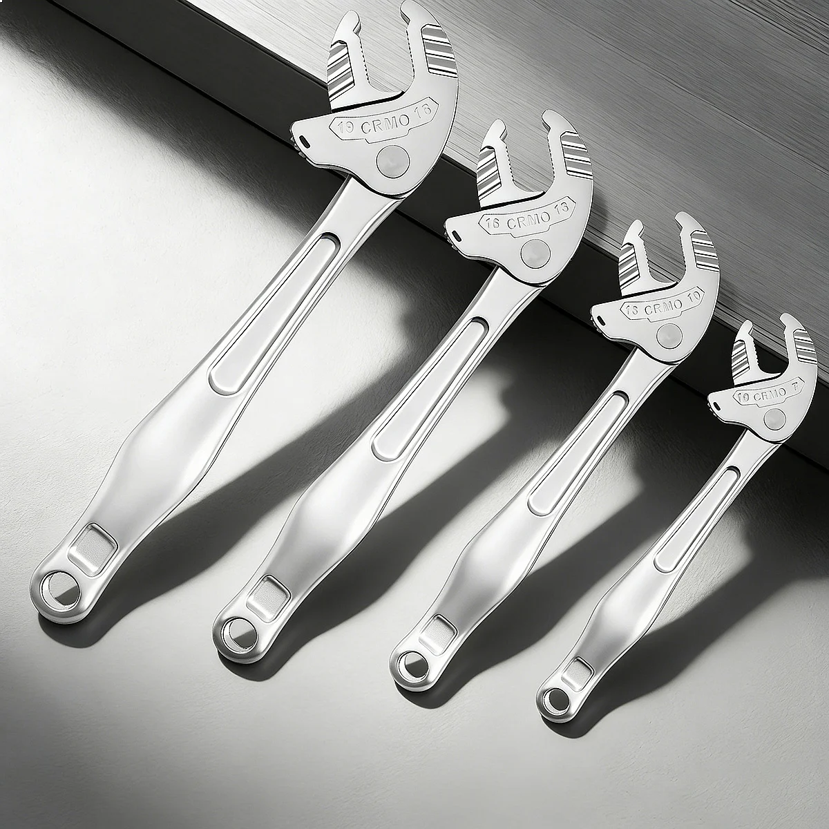 

Heavy Duty Industrial Crab Claw Wrench Set Large Adjustable Jaws for Mechanics