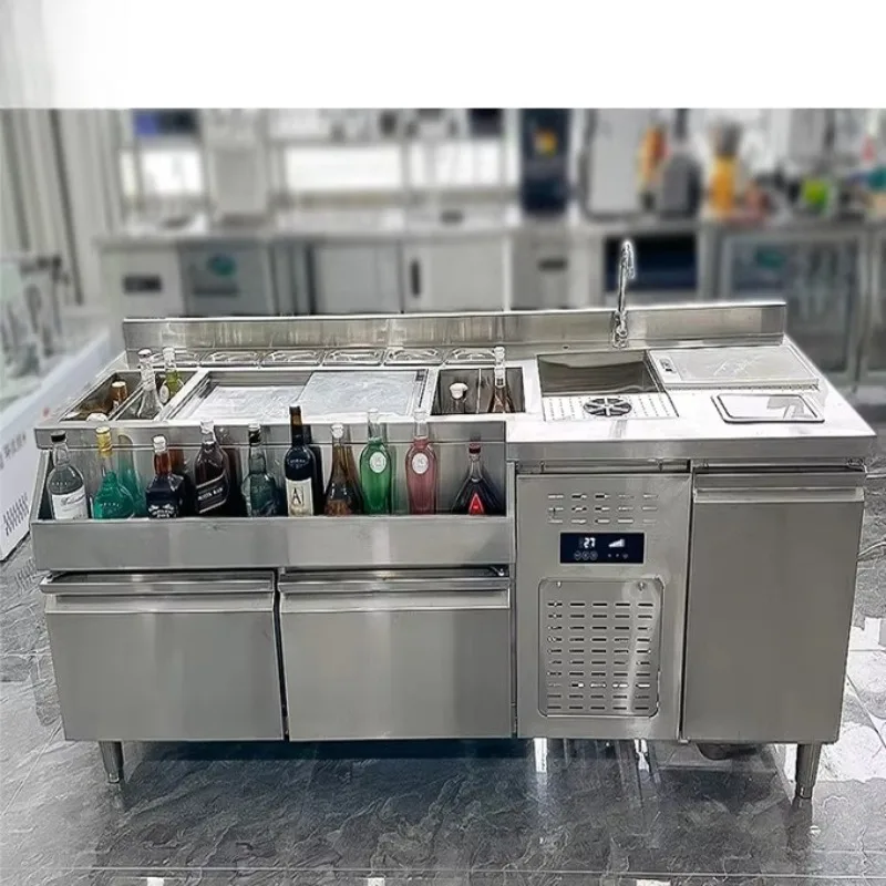 Professional Standard Style Cocktail Bar Station Making Cocktail Portable Bartending Station Bar Customized