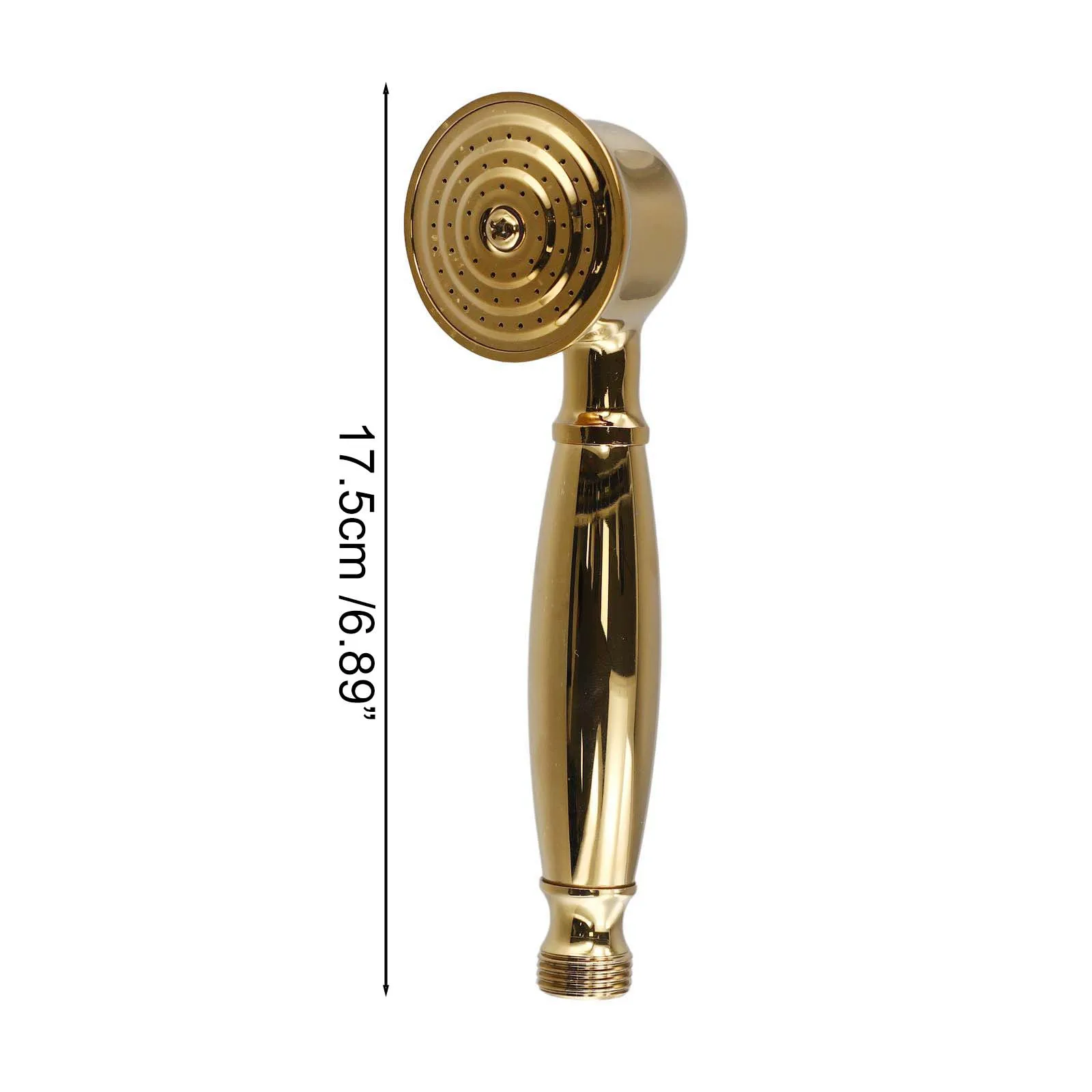 Rust-Resistant Brass Handheld Shower Head with Vintage Aesthetic and Detachable Functionality for Residential Bathrooms