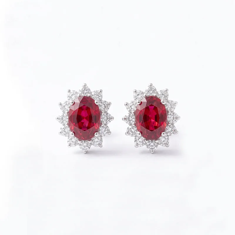 Metiseko Halskette aus 925er-Sterlingsilber in Rubinfarbe, Granat, roter Zirkonia, Retro-Stil, wasserdicht, für Damen – Detail 7