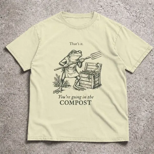 Funny Gardening Shirt Funny Frog Graphic T Shirts for Men Women Plant Lover Vintage Design Tee Gardening Short Sleeve O-Neck Top