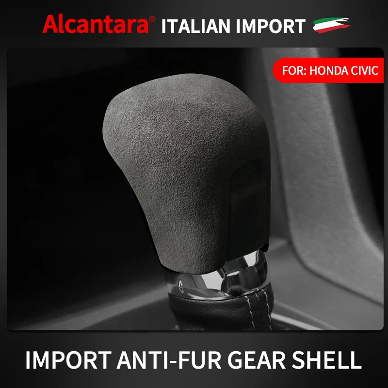 

Car Interior Decoration Accessories Alcantara Suede Car Gear Shift Handle Knob Cover Collar Shell Panel For Honda Civic 2016-IN