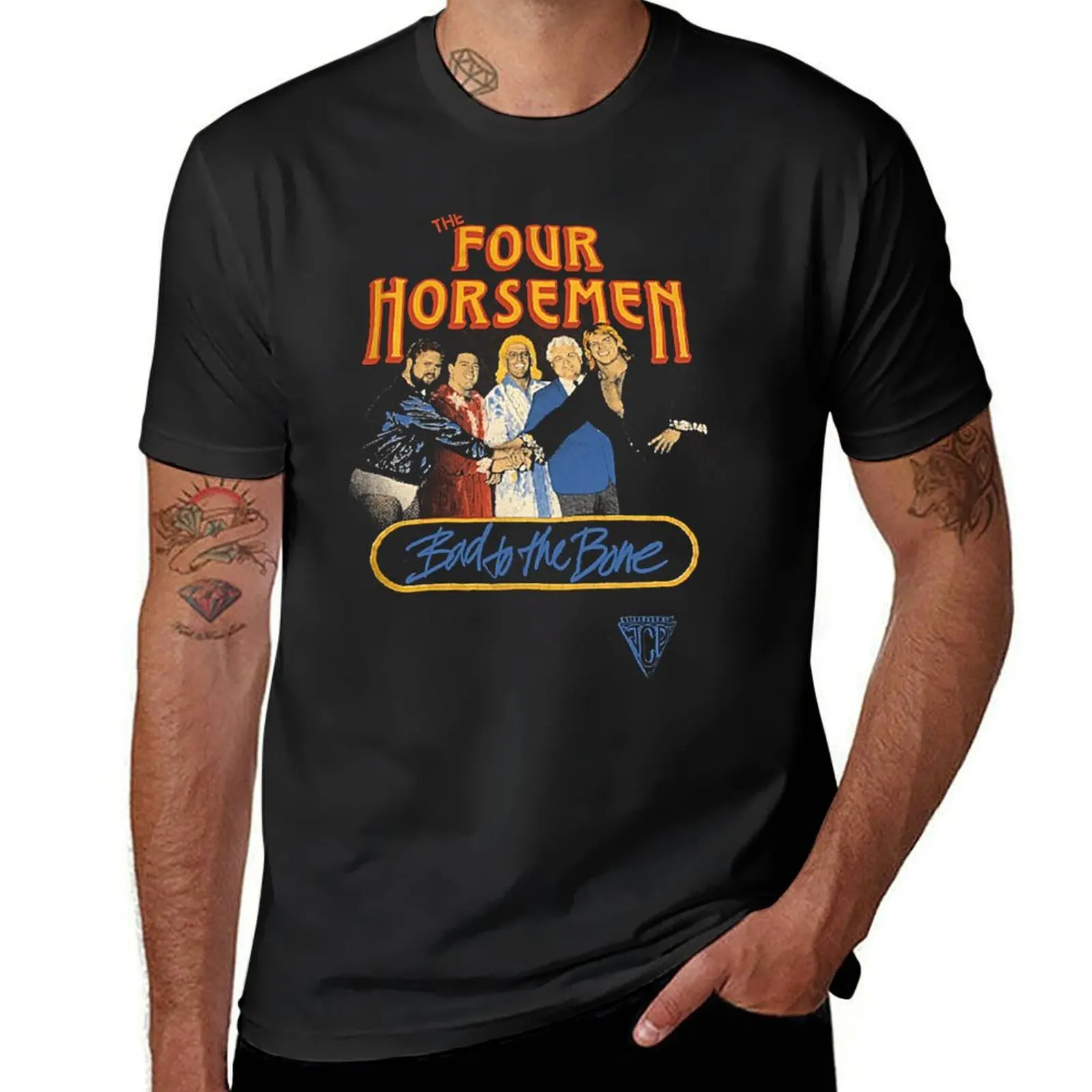 Four Horsemen Wrestling T-Shirt quick drying boys whites animal prinfor boys heavy weight t shirts for men