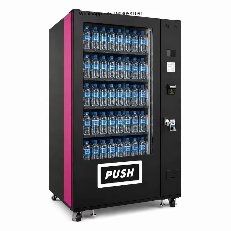 Snack Drink Combo Vending Machine Coin Bill Card Operated Spiral Retail Machine for School Hotel Airport