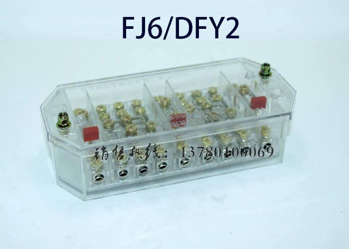 FJ6/DFY2 Black Bakelite Transparent Green Three Phase Three Wire 3*3 3T3P Power Distribution Energy Measuring Terminal Block
