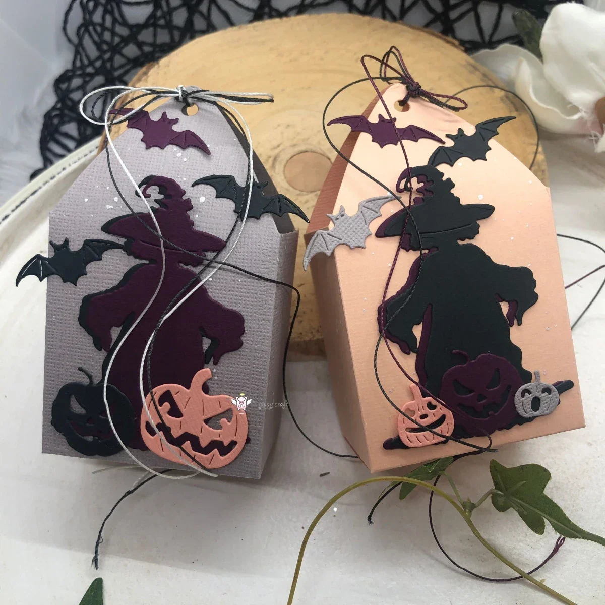 

Piggy Craft metal cutting dies cut die mold Witch pumpkin bat Scrapbook paper craft knife mould blade punch stencils dies