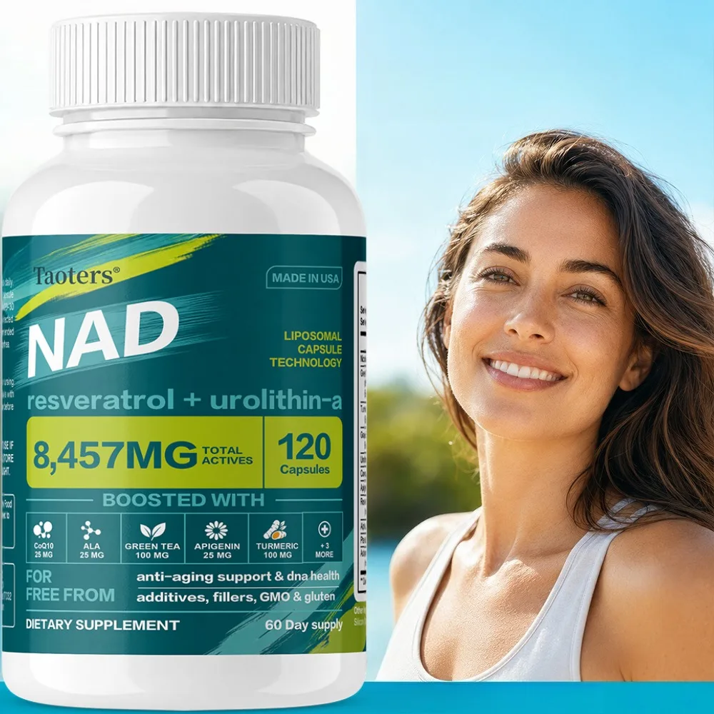 NAD + Resveratrol Supplements-Anti-aging and Cellular Health, Strengthens The Immune System Metabolism Management