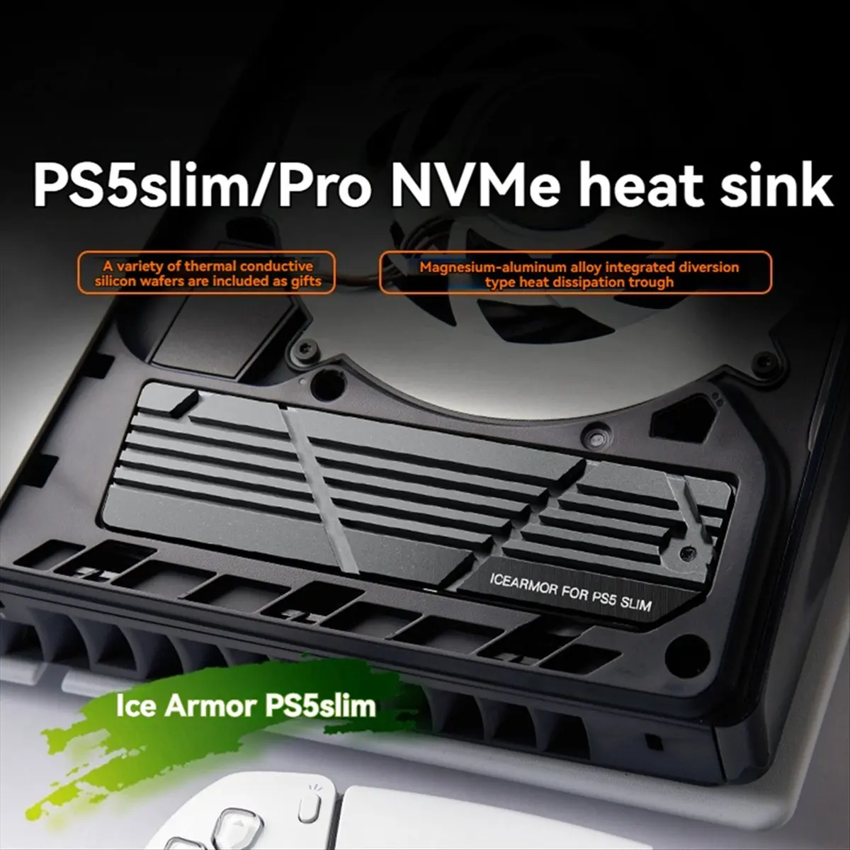SWXF For Slim/Pro SSD Heatsink with Thermal Pads Solid State Drive Cooler SSD Cooling Mounting Kit for 2280 M.2 NVMe SSD