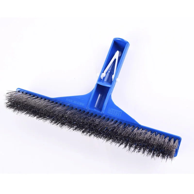 Swimming Pool Brush 10 Inch Aluminum Back Fish Pool Cleaning Brush Aluminum Side Glue Wire Brush