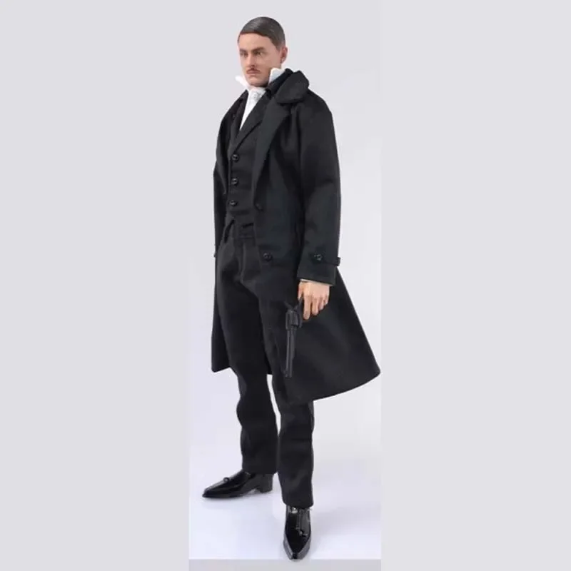 Chaqueta gótica de soldado masculino a escala 1/6, chaleco, pantalones, conjunto de ropa para 12 pulgadas, juguetes de figuras de acción de cuerpo estrecho