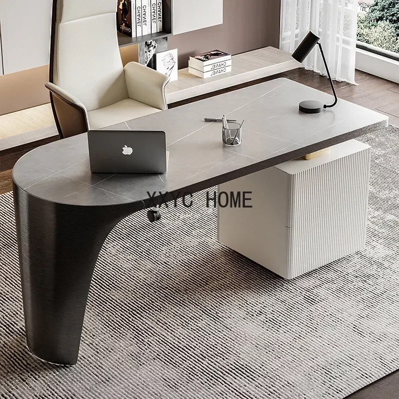 

Modern Apartment Italian Light Luxury Desk Simple Modern Study Computer Writing Desks Computer Design Table Office Furniture