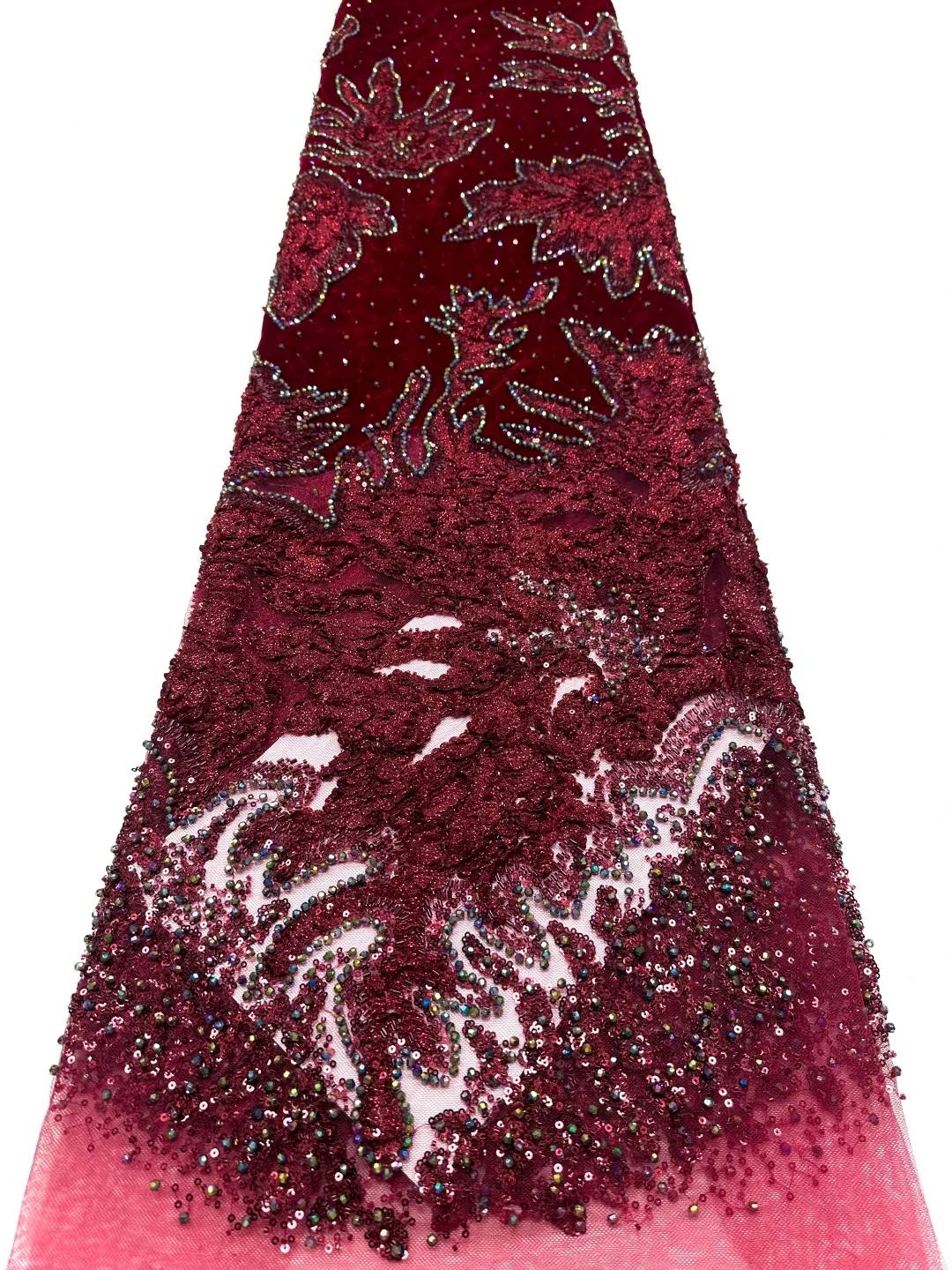 Nigerian Luxury Sequins Net Lace Fabric 2026 High Quality African Beaded Lace Fabric French For Women Wedding Party Dress Sewing