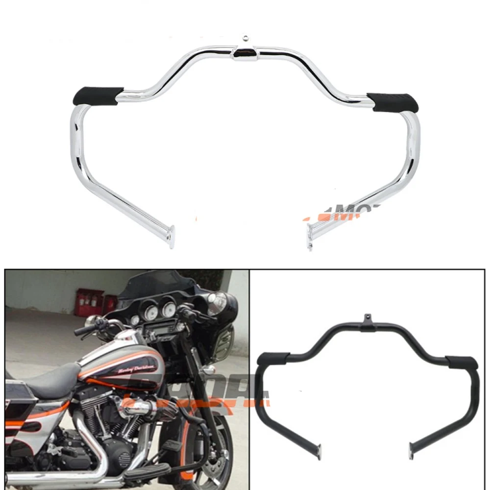 

Engine Guard Crash Bar Highway Bumper Motorcycle Bike for Harley Touring Street Electra Glide Road King 09-17