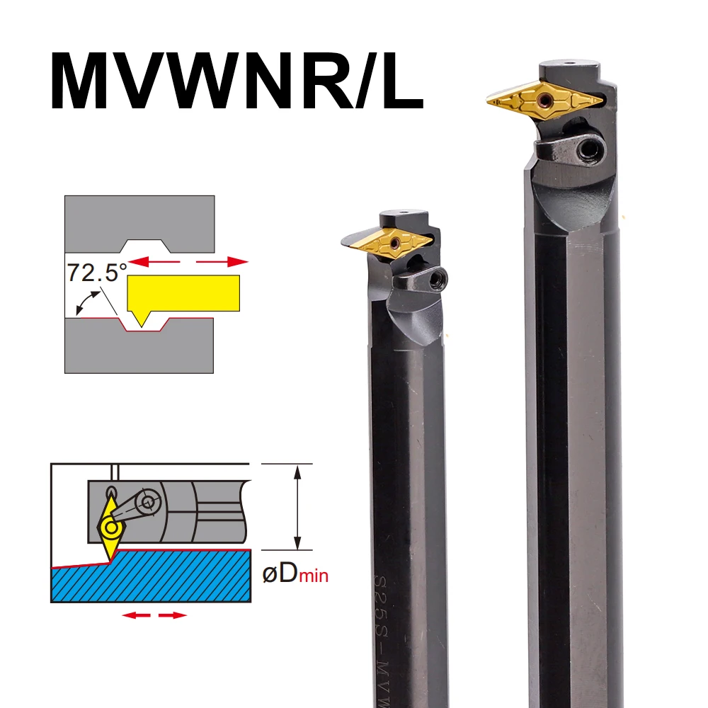 MZG Internal Turning Tool Holder S25S-MVWNR16 S25S-MVWNL16 VNMG Carbide Insert Turning Tool CNC Boring Bar Cutter MVWNR MVWNL