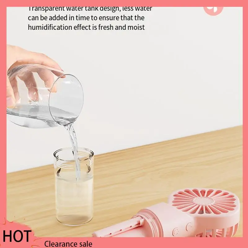 

A88Z Портативный ручной распылитель Вентилятор для распыления воды Вентилятор для студенческого общежития Мини-вентилятор Летние принадлежности Инструмент для наружного охлаждения