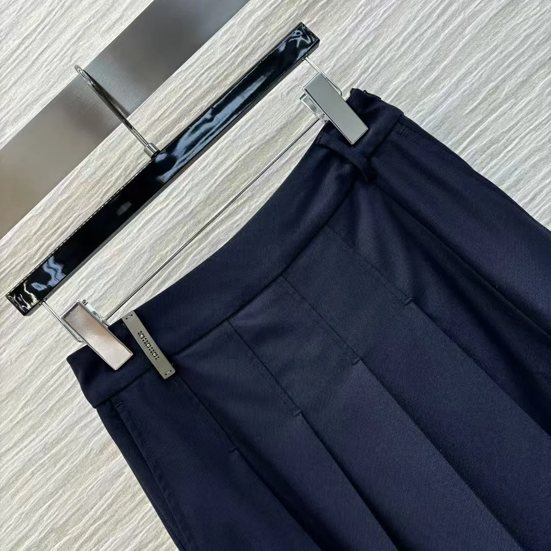 High end customized women's versatile pleated long skirt