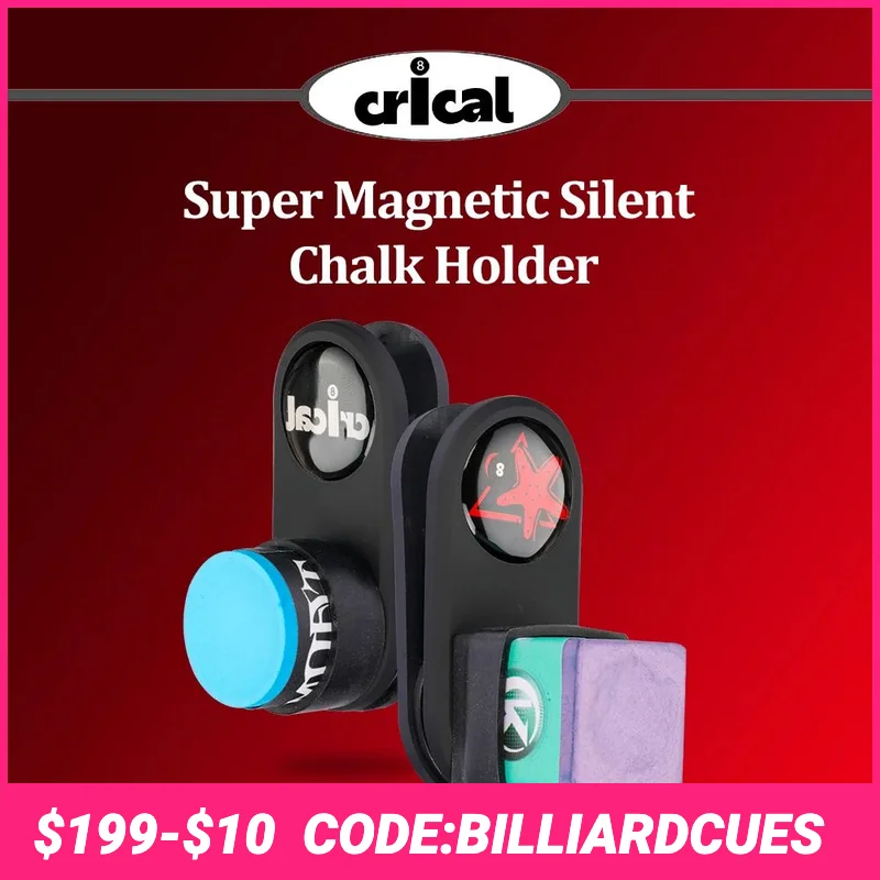 

CRICAL Billiard Chalk Holder Magnetic Silent Chalk Case Stronger Force Built-in Double-sided Strong Magnet Billiard Accessories
