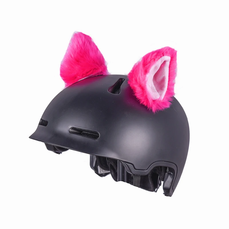1 Pair Cute Plush Cat Ears Motorcycle Helmet Decoration Helmet Ornaments Headwear Stickers Moto Styling Decoration Accessories