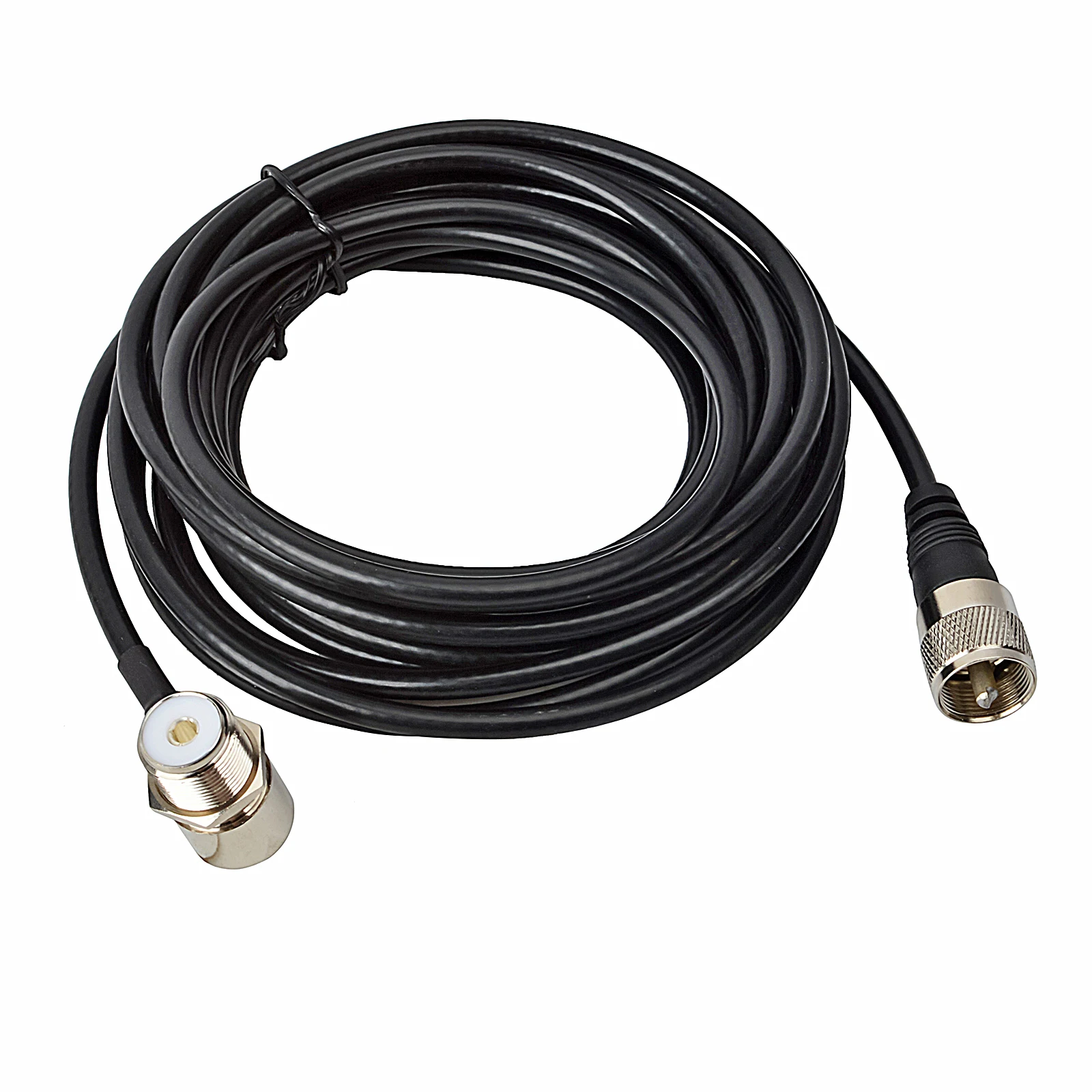 5M RG58 Coax Cable UHF PL-259 Male to SL16-K/SO239 Female Low Loss Extension Jumper Cable for Cb Radio/Vehicle/Car Mobile Radio