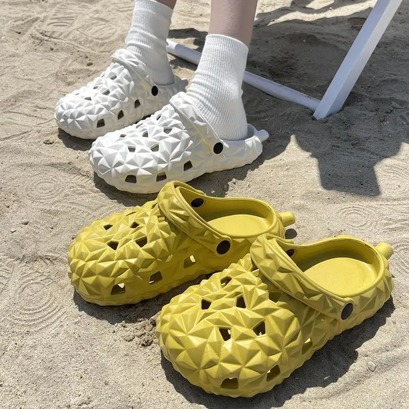 

Women House Slipper Clog Durian fruit Cute Cloud Sandals Summer Flip Flops Beach Slides Funny Home Casual Shoes Flat Female
