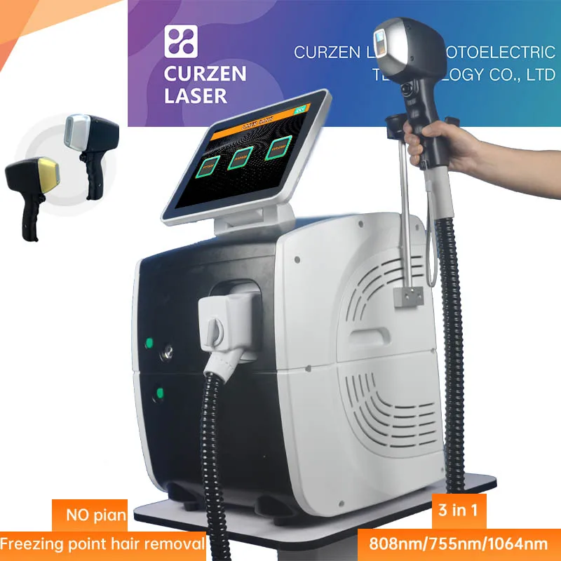 2026 Hot Sales Portable 2000W Diode Laser Machine 3 Wavelengths Laser 755nm 808nm 1064nm For Hair Removal & Skin Rejuvenation