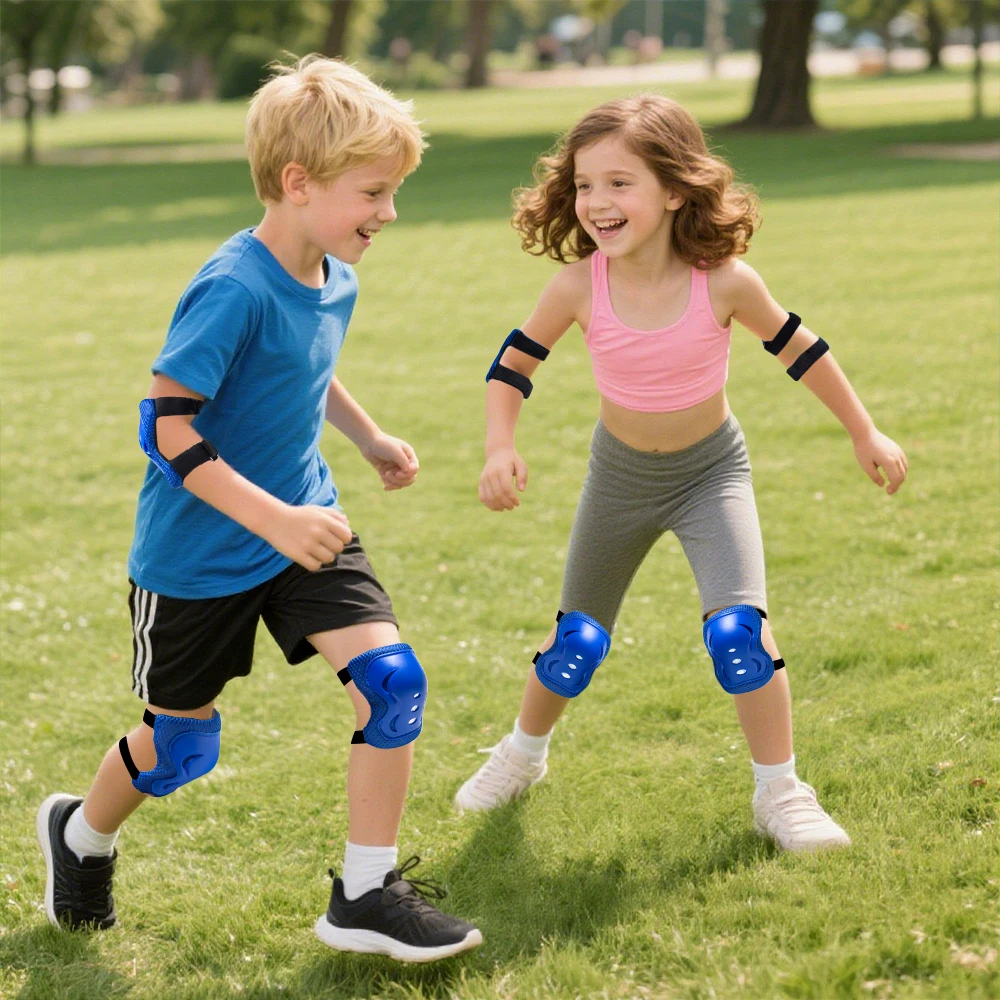 Verstellbarer Helm für Kinder von 3-16 Jahren, Schutzausrüstungsset mit Ellbogen-, Knie- und Handgelenkschonern für Jungen und Mädchen, Sicherheitsschutz zum Skaten – Detail 15