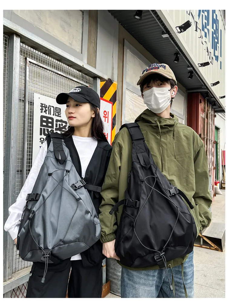 

Large Capacity Travel Crossbody Bags for Men High Quality Nylon Storage Chest Pack Hip Hop Trendy Shoulder Bag Male Сумка 가방2026