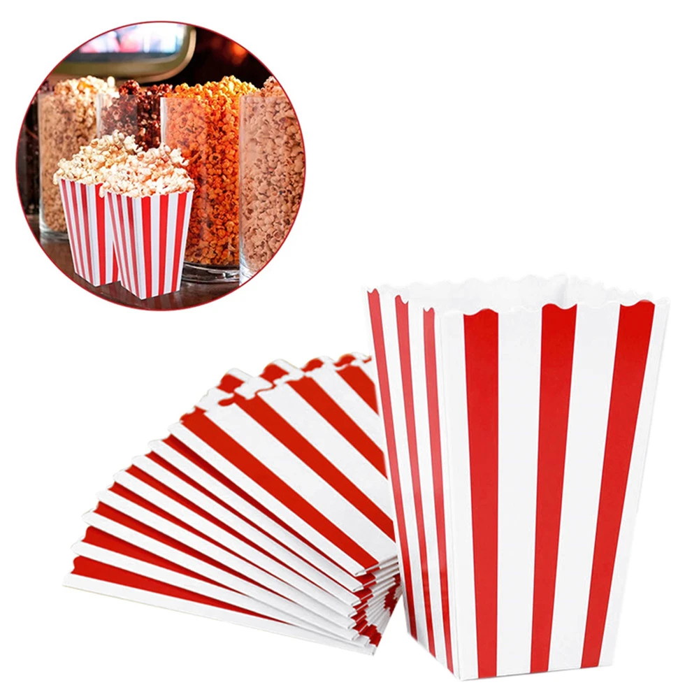 20/50 قطعة صندوق الفشار البطاطس المقلية كوب مشاهدة الفيلم إمدادات الاطفال حفلة عيد ميلاد الحسنات وجبة خفيفة صندوق حاوية لوازم الزفاف عيد الميلاد