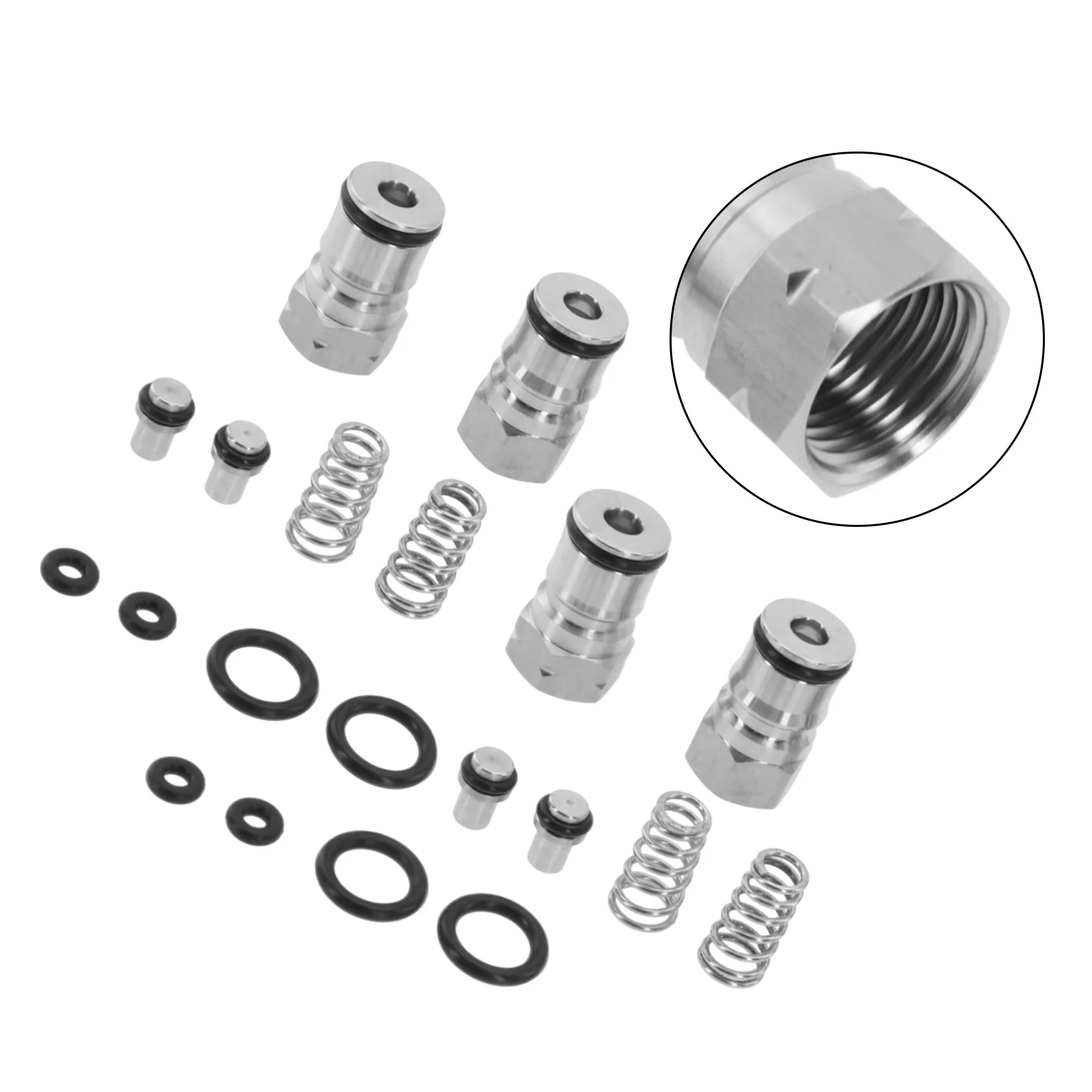 2Pairs Stainless Steel Beer Brewing Inlet Outlet Valve Ball Lock Keg Posts Couplers Adapter Kits For Home DIY Beer Brewing