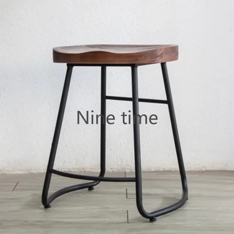 Mini tabouret de luxe en rotin avec dossier haut, chaise grise et dorée, tabourets empilables en fer, meubles de magasin, piste de bar, ol, maison, cuisine