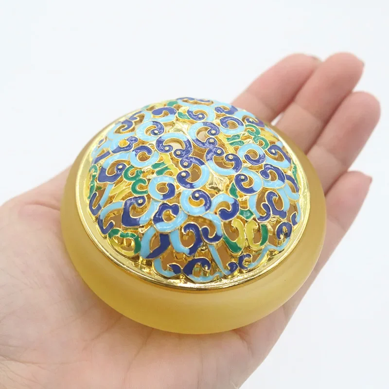 

Enamel Glass Incense Board Incense Burner Incense Sealing Burner Buddha Lotus Burner Indoor Tea Ceremony