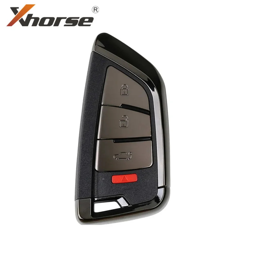 1PCS/LOT Xhorse XSKF21EN Smart Remote Key for Memoeial Knife Style II 4 Buttons Shiny Black Color