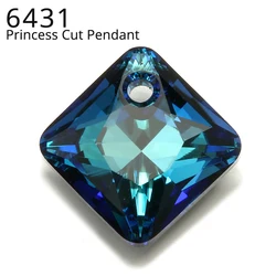 Original Crystal from Austria 6431 Princess Cut Pendant Loose Beads Rhinestone for Necklace Earrings Jewelry DIY Making Nail Art