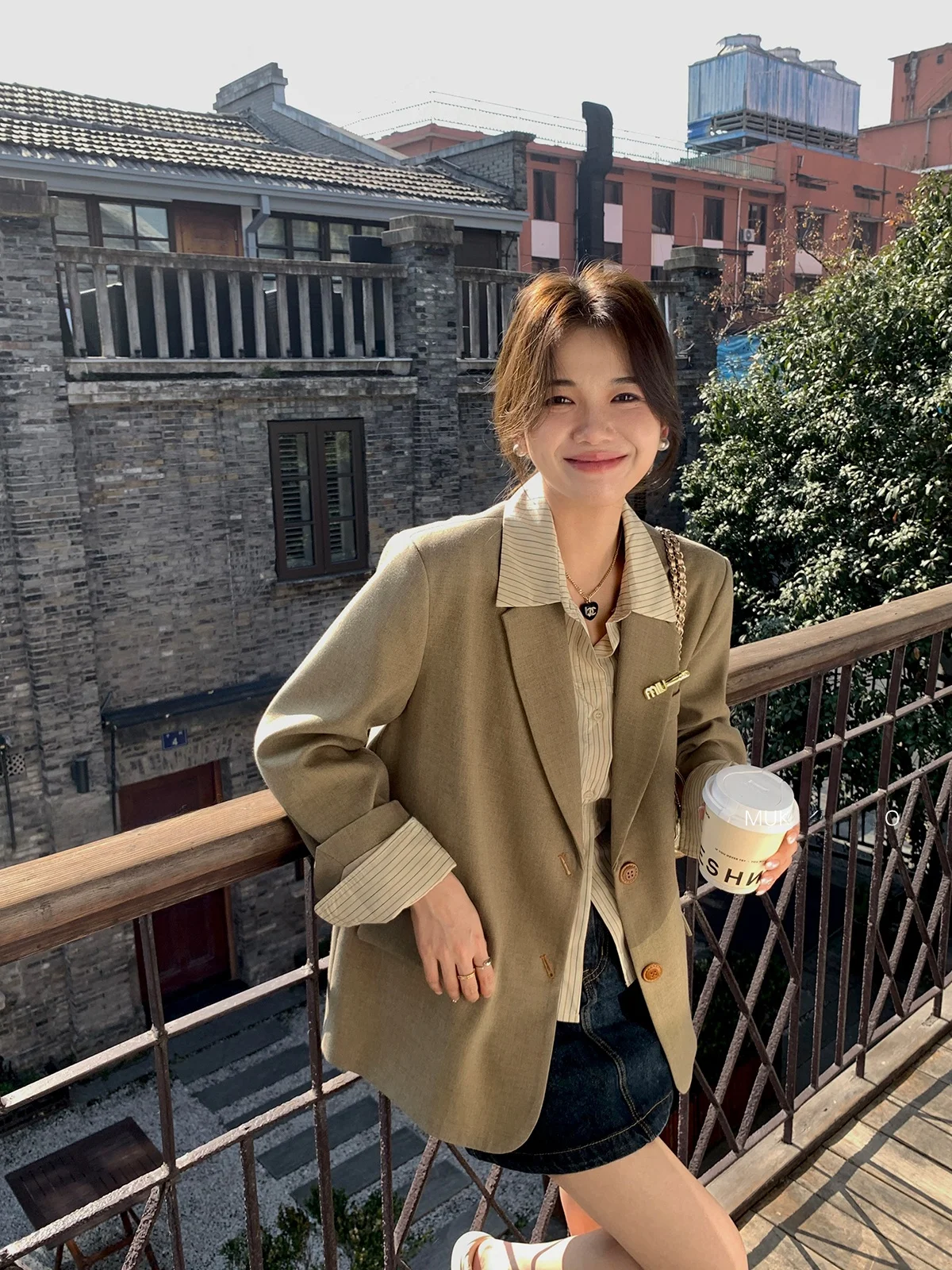 

Женский джинт MUKOK Berlin Spring Le, свободный повседневный длинный све средней длины, классический цвет