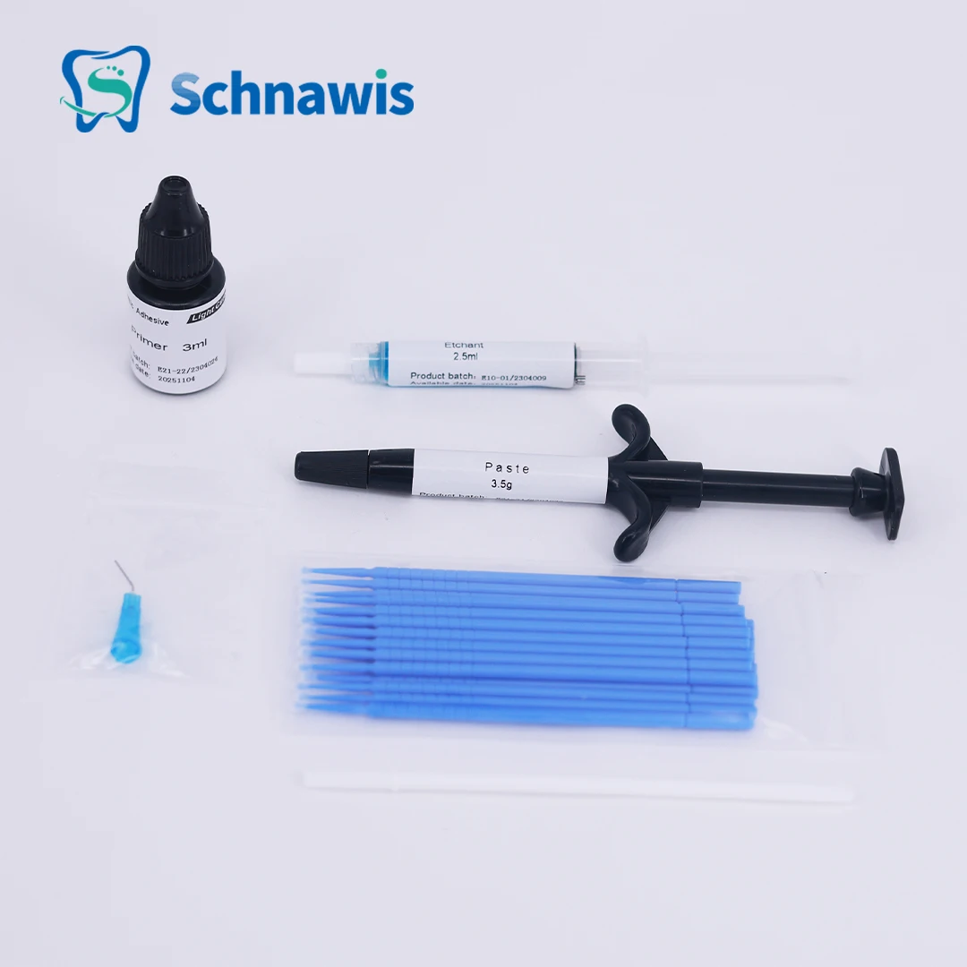 Dental Orthodontic Light-cure Adhesive Full Kit Adhesive Bondable Glue Bonding Brackets Buccal Tube Braces Bonding System