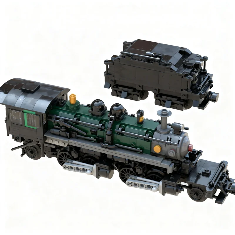 1159pcs MOC Train 1 48 Columbia River Belt Line 7 2-4-4-2 Mallet 