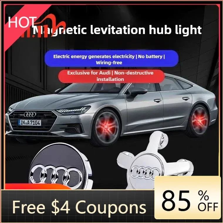 

Для Audi: Горячая новинка! 4 шт. светодиодных колпачков для ступиц колес AUDI 60 мм/69 мм, светящиеся центральные заглушки для колес AUDI A3, A4, A5, A6, A7, A.