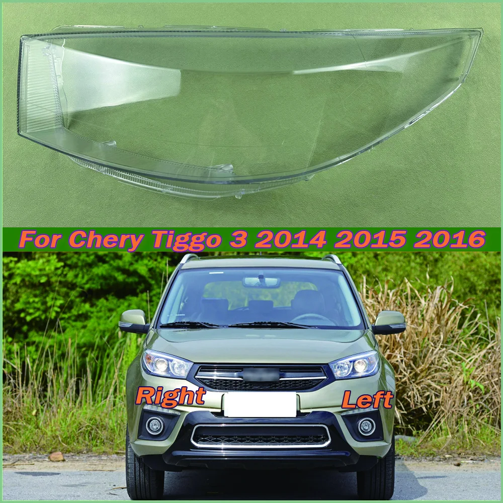 

For Chery Tiggo 3 2014 2015 2016 Headlamp Lamp Shell Transparent Mask Headlight Cover Lens Plexiglass Replace Original Lampshade