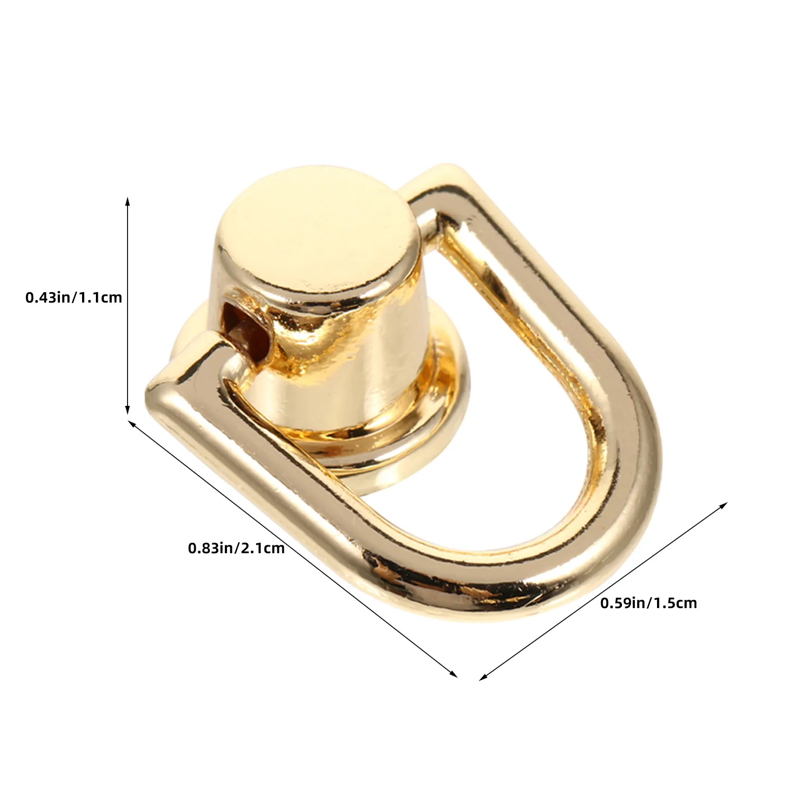 12Pair All Around Degree Rotatable Metal D Rings for Purse Strap Hardware Bag Making Accessories Heavy Duty DIY Handbag Supplies