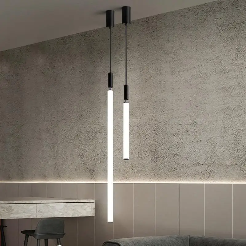 Modern Simple Long Pendant Lamps 30cm 50cm 70cm 100cm Bedroom Pendant Light Acrylic Sconces Living Room Stair Hanging Lamps