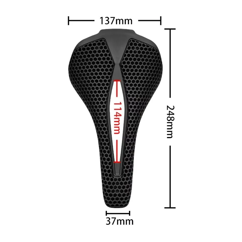 

3D Printed Ultralight Bicycle Saddle CR-MO Rail Comfortable Seat Hollow Breathable Cushion for MTB Gravel Road Bike Riding