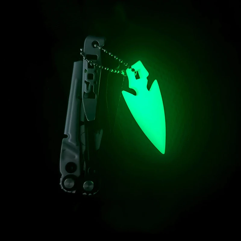 

Светящаяся в темноте фронтальная стрелка, светящаяся подвеска на молнии, брелок для рюкзака, зеленый, синий, флуоресцентный орнамент для одежды