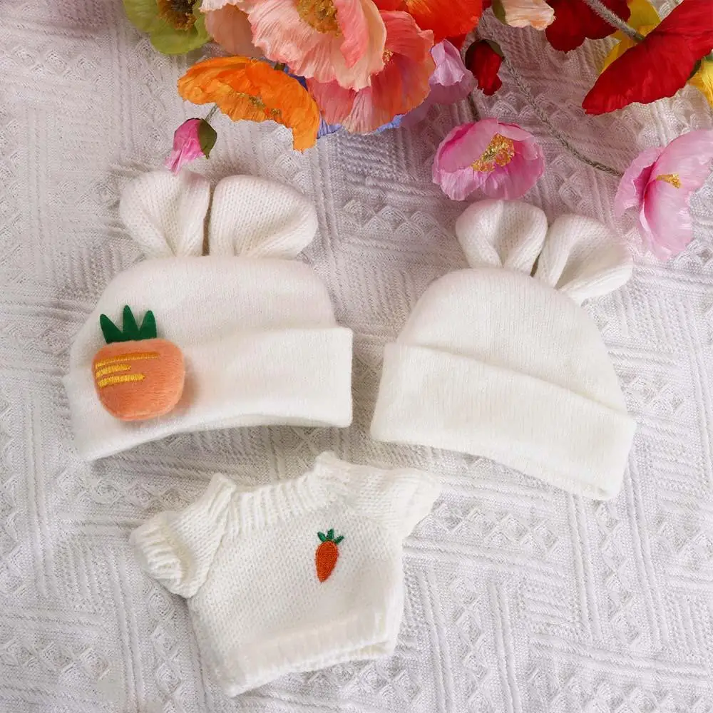 Vêtements de poupée en coton carotte 20cm, Mini vêtements ours, accessoires de Costume de poupée en coton, pull à la mode, vêtements de poupée 20cm