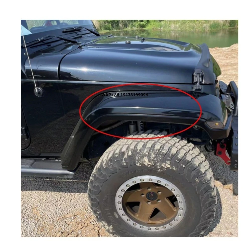 

ABS Front Wheel Eyebrow 2pcs Black Fender Flare With Led Light JL Design for wrangler JK 2007-2017 J374-2