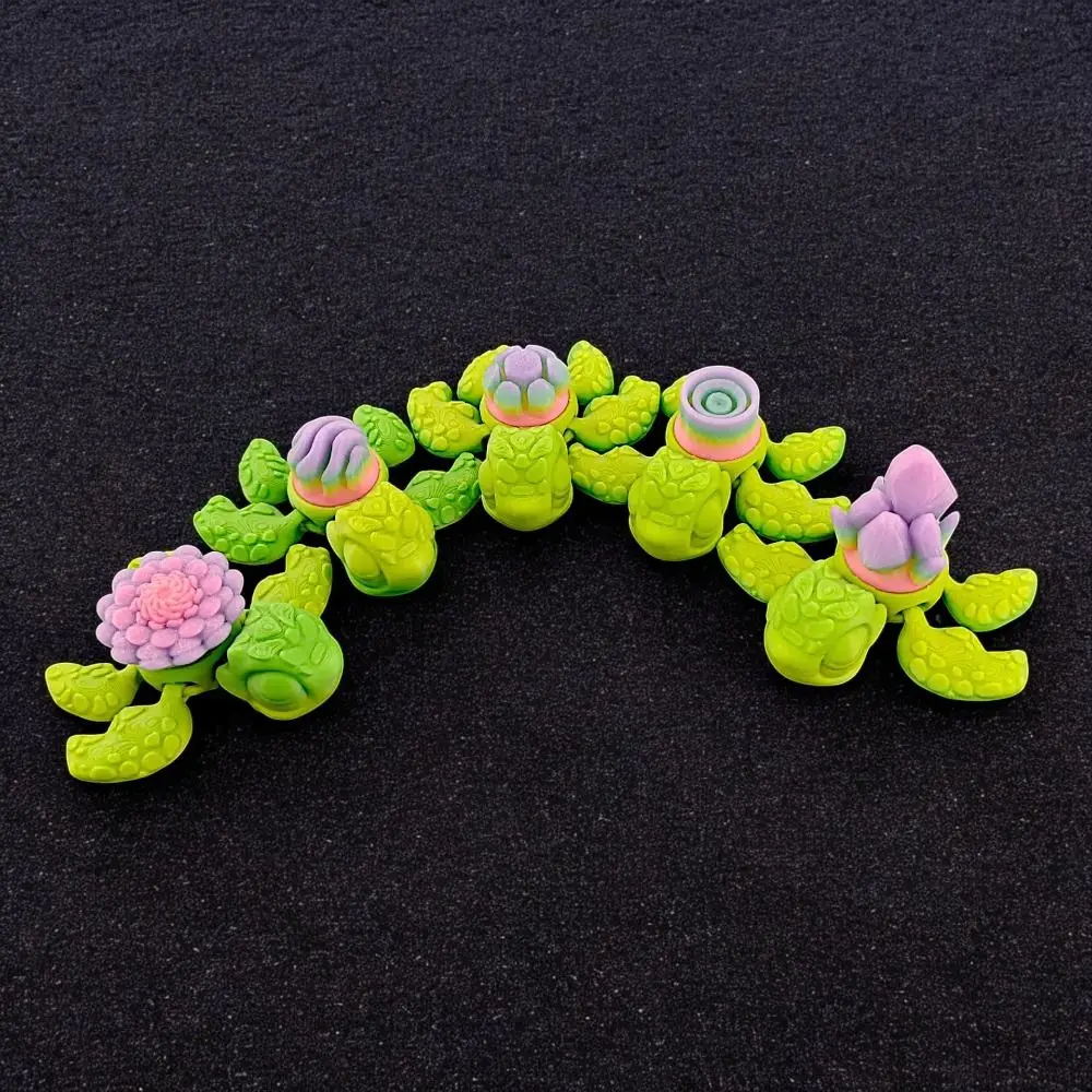 

Luminous Turtle Mobile Toy Lights up at Night Mineral Turtle 3D Printing Doll Lotus Cartoon 3D Printing Turtle Birthday Gift