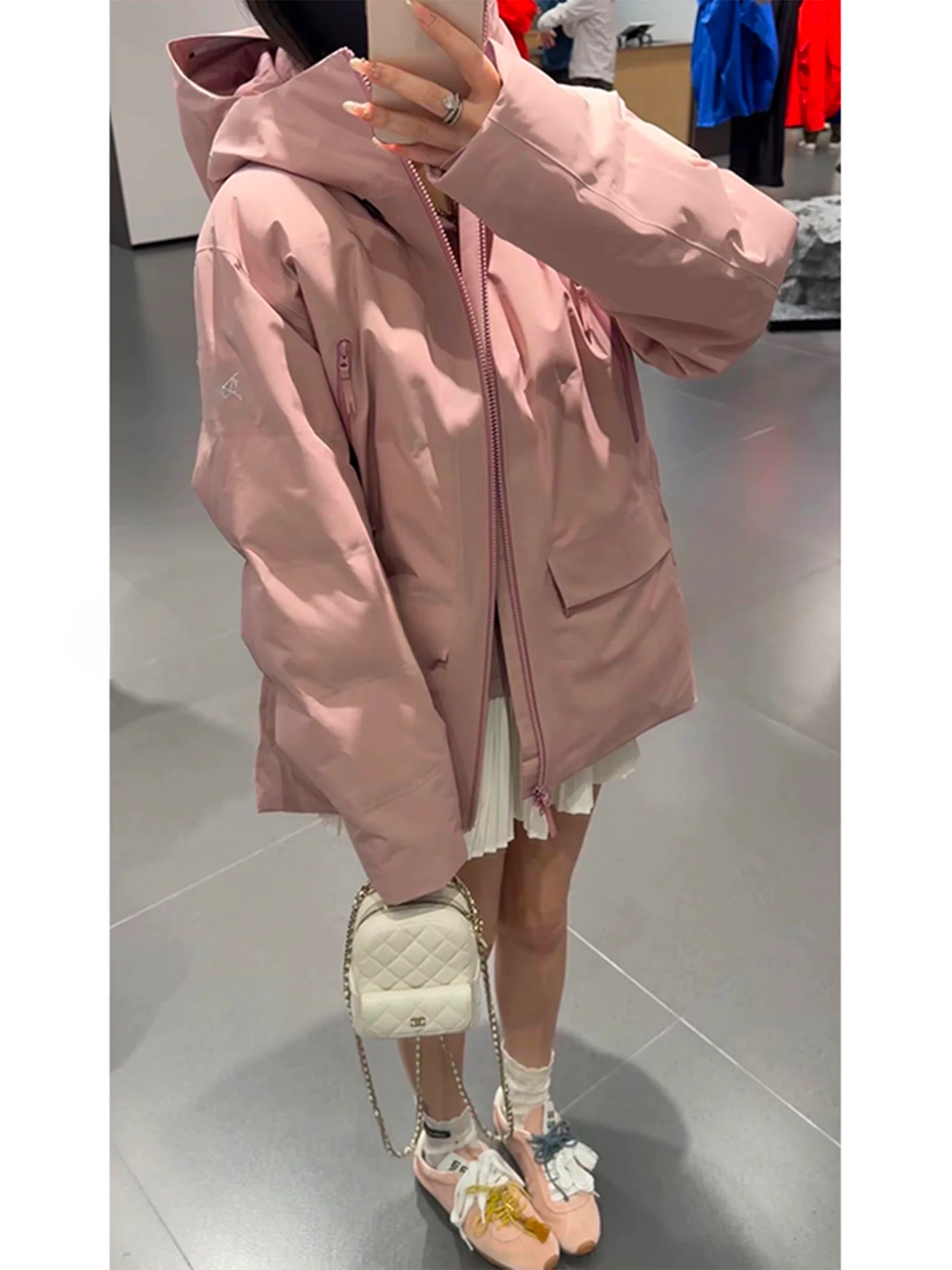 

Утепленная куртка Mimius Outdoor Sport с капюшоном, на молнии, универсальная, белая, с наполнителем из утиного пуха, стандартная длина