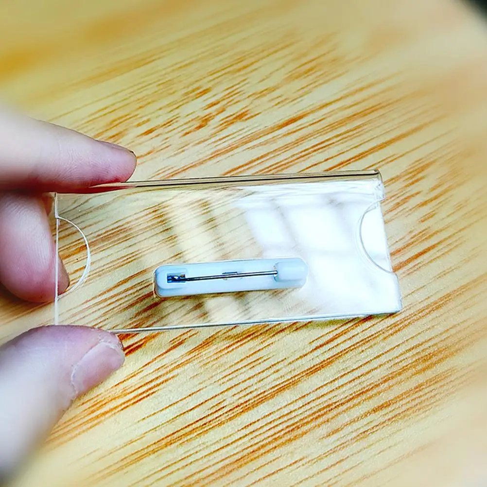 10pcs Acrylic Badge Holders 7X3cm Students ID Cards Lanyards for Hotel Office School Use Smooth Name Tag Cases